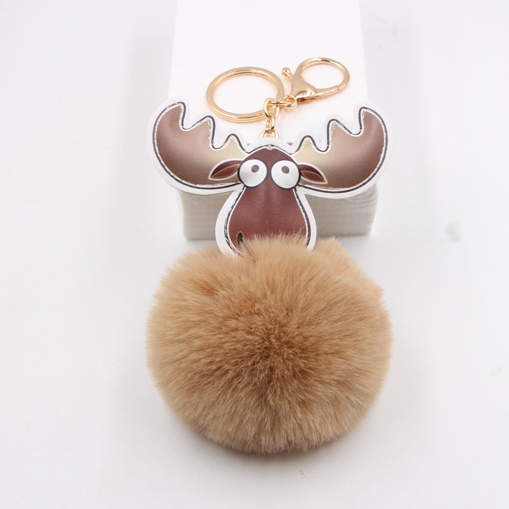 Wholesale Old Goat Hair Ball Alloy Keychain